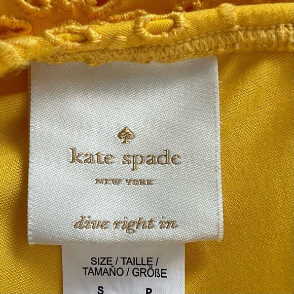 Kate Spade New York Embroidered Halter Plunge One Piece Swimsuit vacation beach - Picture 12 of 14